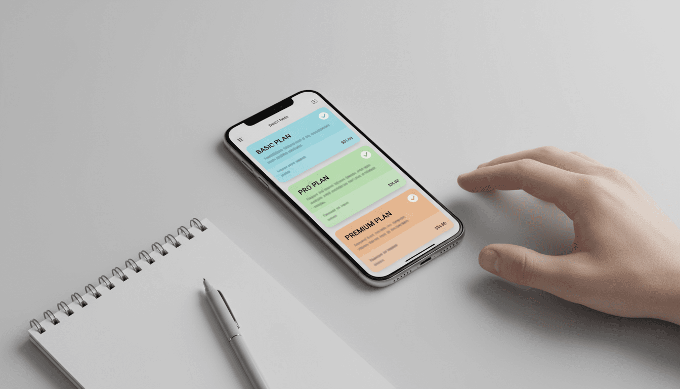 TitleAI pricing plans on mobile device
