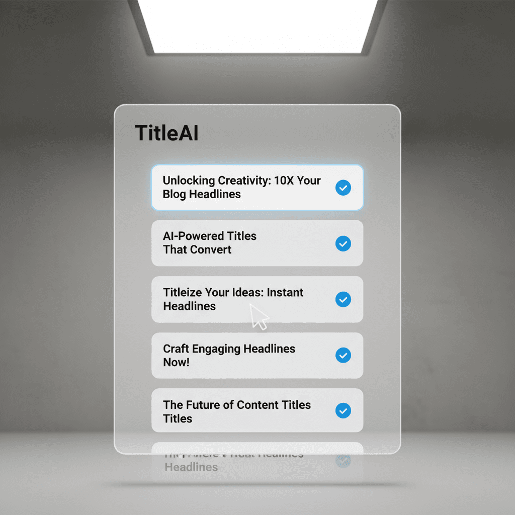 Generated YouTube titles ready to copy